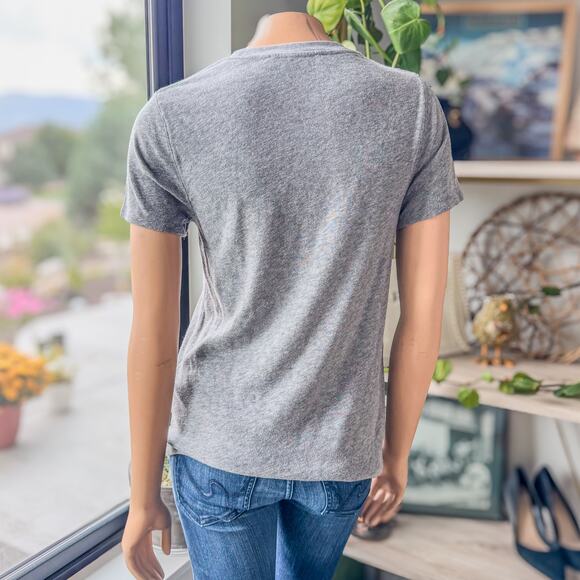 Free People We The Free Wolf Howling at the Moon Short Sleeve Tee-Women's Medium - Picture 4 of 9